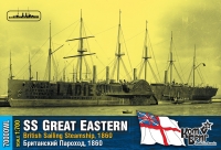 Британский пароход SS "Great Eastern", 1860 г. По ватерлинию.