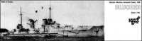 Немецкий броненосный крейсер "Blucher", 1909 г.