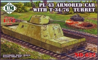 Бронеплатформа PL-43 с башней Т-34/76