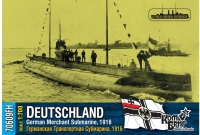 Германская транспортная субмарина "Deutschland", 1916 г. Полный корпус.