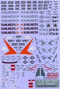 Декаль F/A-18E Super Hornet VFA-81 “Sunliners”