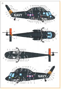 Декаль для вертолета UH-2/SH-2 Seasprite