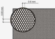 ФТД противоскользящие поверхности (X-type, 0,6 мм шаг, embossed lines; 135x64 мм)