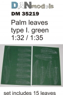 Пальмовые листья зелёные, набор 1