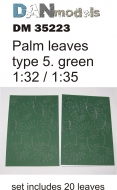 Пальмовые листья зелёные, набор 5